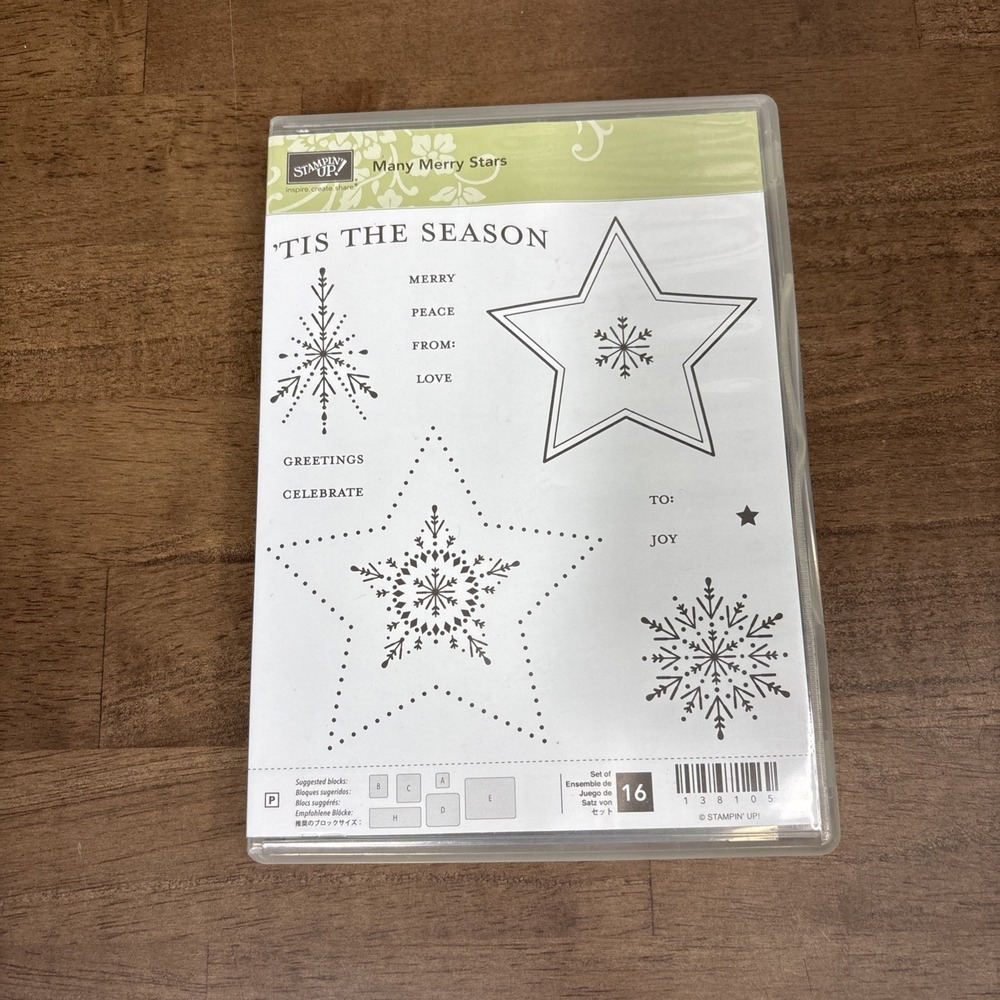 Stampin' Up! Many Merry Stars Photopolymer Stamp Set #138105